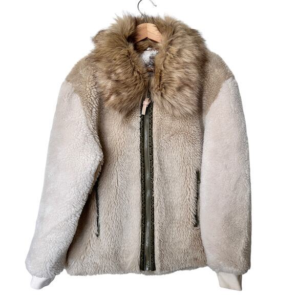 Sundance Boundless North Sherpa faux fur zip up‎ jacket size M - Picture 1 of 10